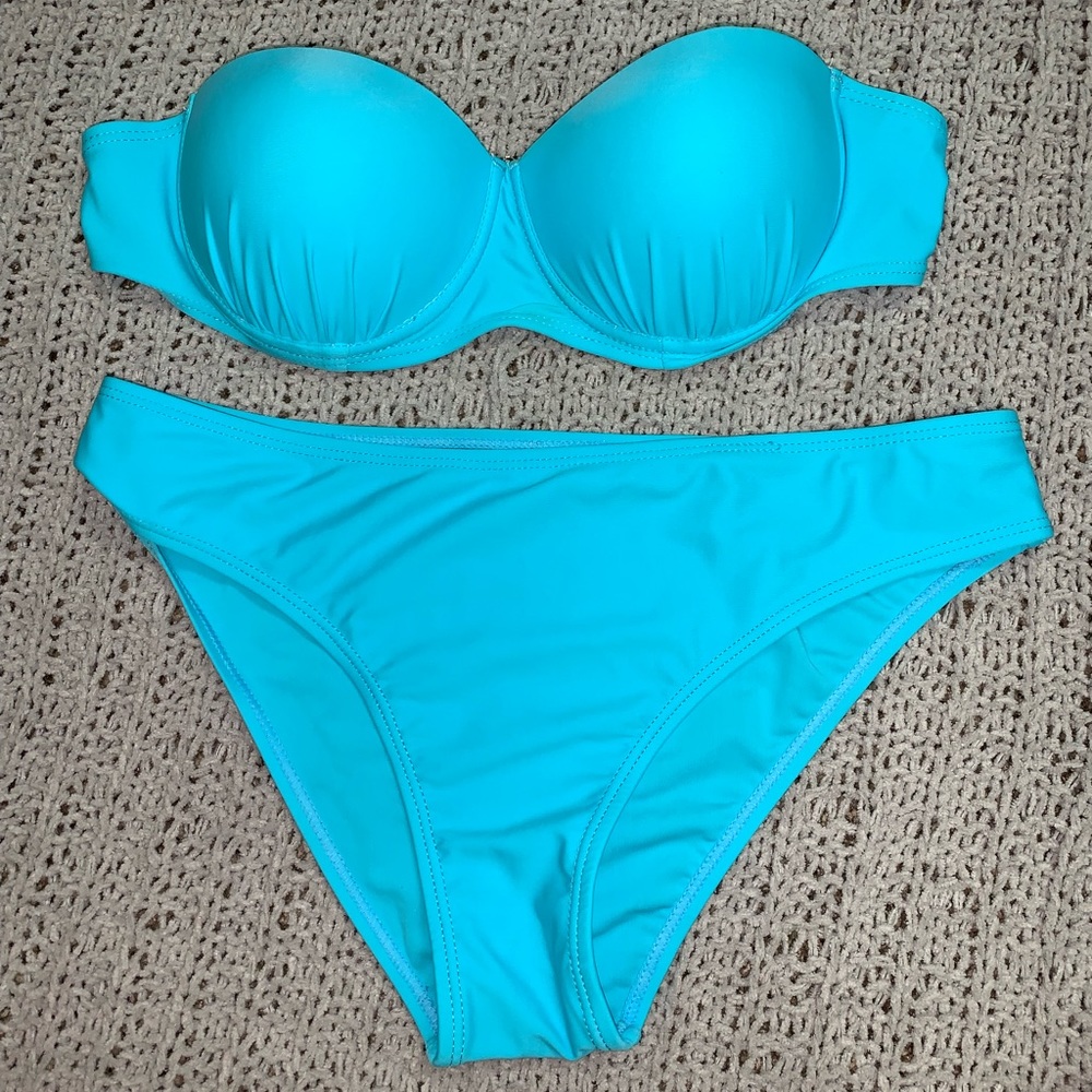 Blue bathing suit set
